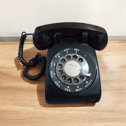 Vintage Rotary Dial Telephone Retro Black Landline Phone Classic 1960s Style Home Decor & Collectible Gift