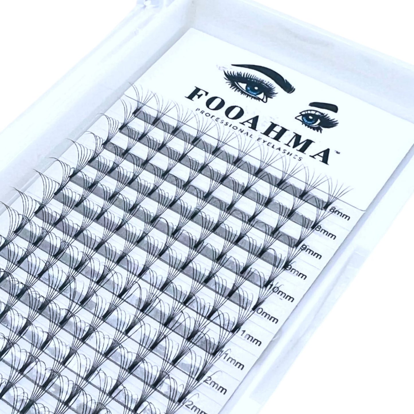 6D Premade Volume Fans Eyelash Extensions D Curl 0.07mm Mixed 8-15mm Russian Volume Lashes Premade Fans Soft Matte Black Professional Eyelash Extension Supplies | 16 Rows