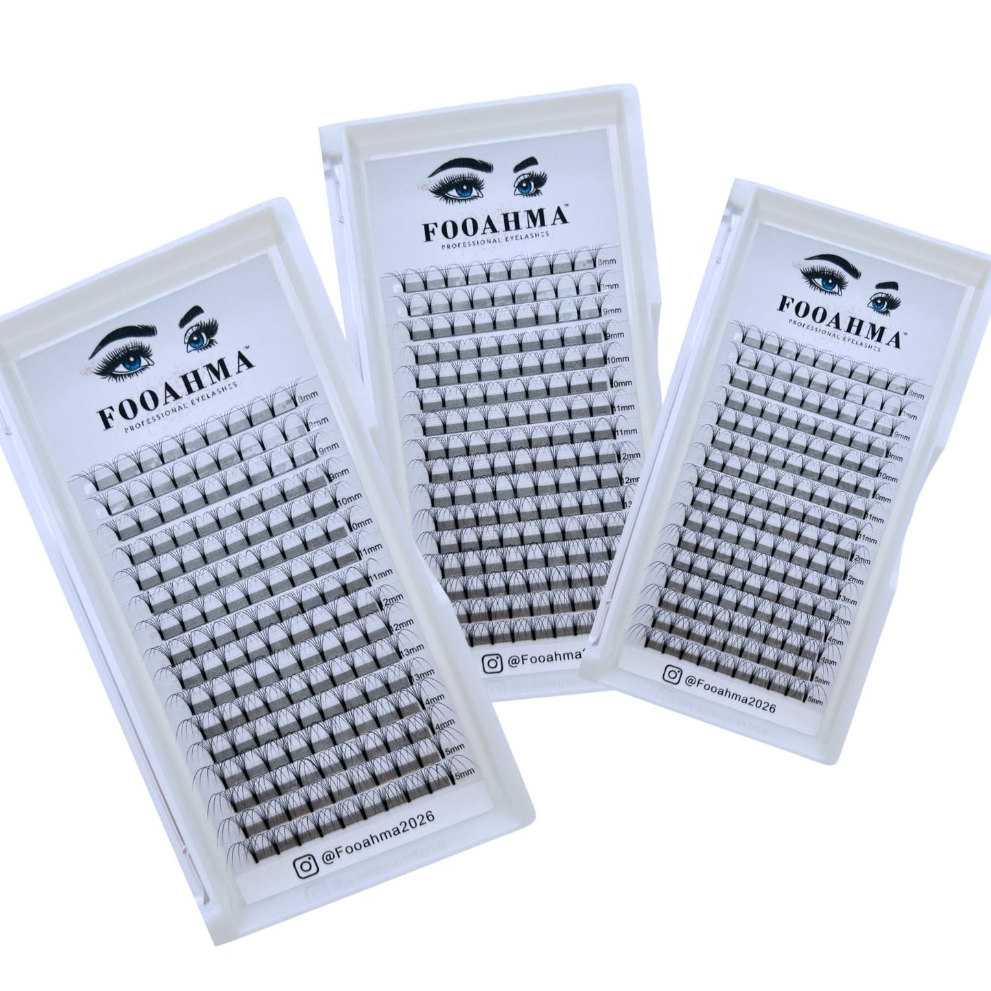 6D Premade Volume Fans Eyelash Extensions D Curl 0.07mm Mixed 8-15mm Russian Volume Lashes Premade Fans Soft Matte Black Professional Eyelash Extension Supplies | 16 Rows