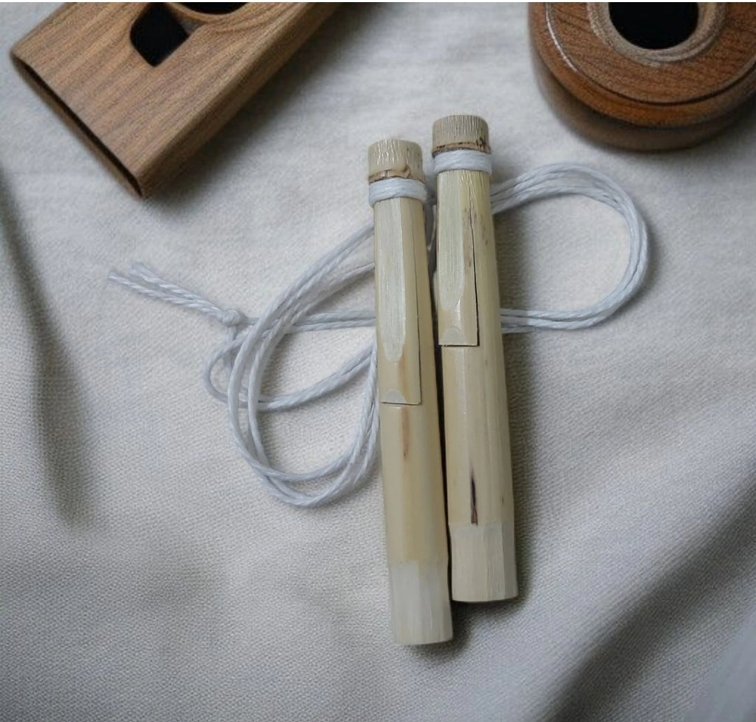 Traditional Double Reed Bamboo Arabic Musical for Mijwiz Flute Instrument Handma