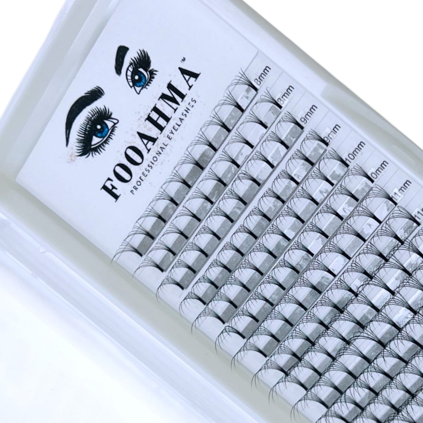 6D Premade Volume Fans Eyelash Extensions D Curl 0.07mm Mixed 8-15mm Russian Volume Lashes Premade Fans Soft Matte Black Professional Eyelash Extension Supplies | 16 Rows