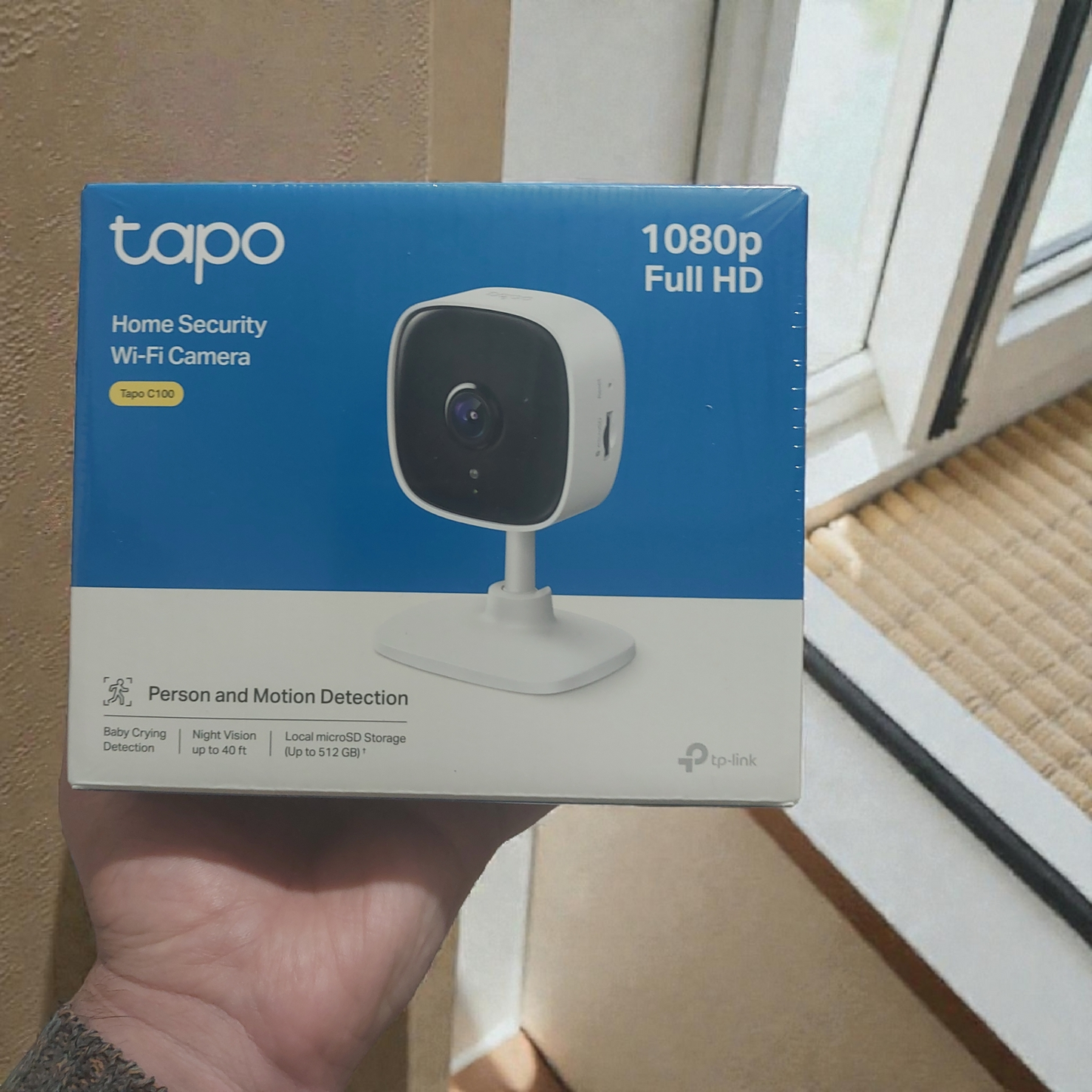 Tapo C100 1080p WiFi Home Security Camera with Motion Detection Night Vision Baby Monitor Indoor Cam