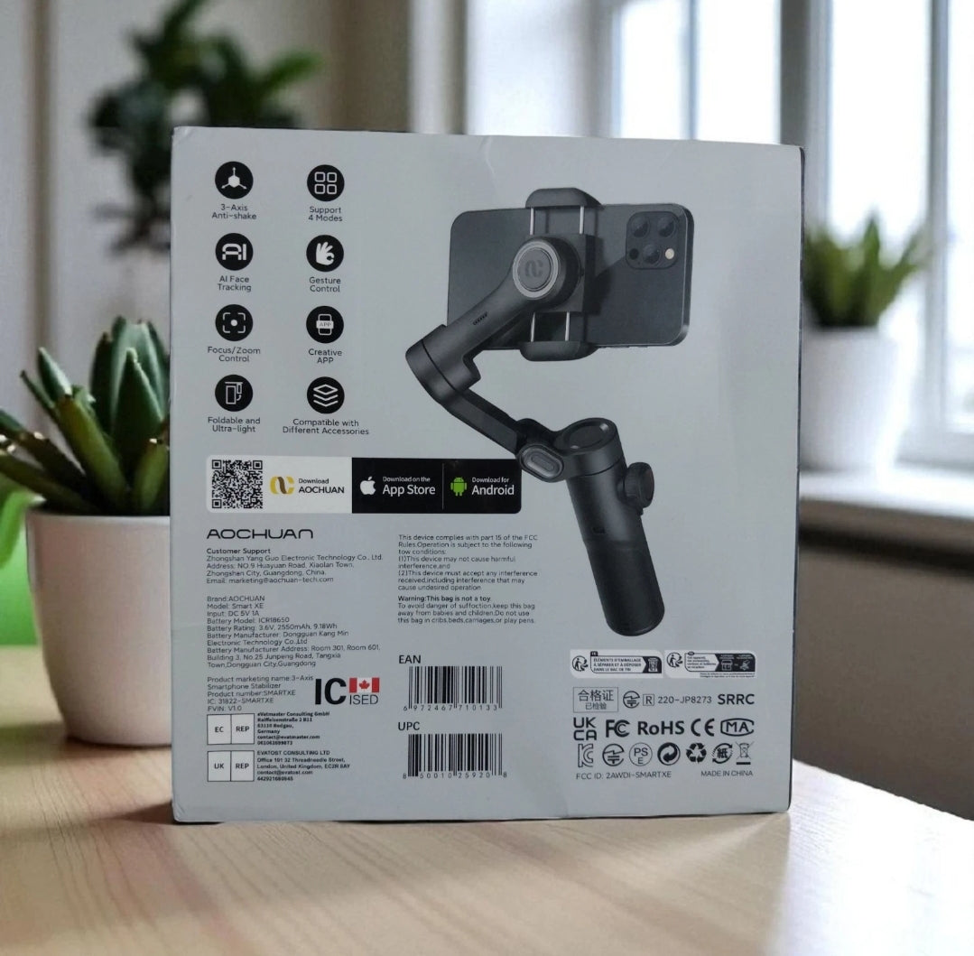 AOCHUAN Smart XE 3-Axis Gimbal Stabilizer for iPhone & Android Professional Smartphone Video Stabilizer