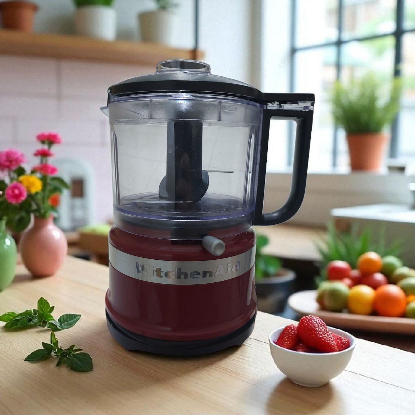 110V KitchenAid 3.5 Cup Mini Food Processor Empire Red Chop Mix Puree