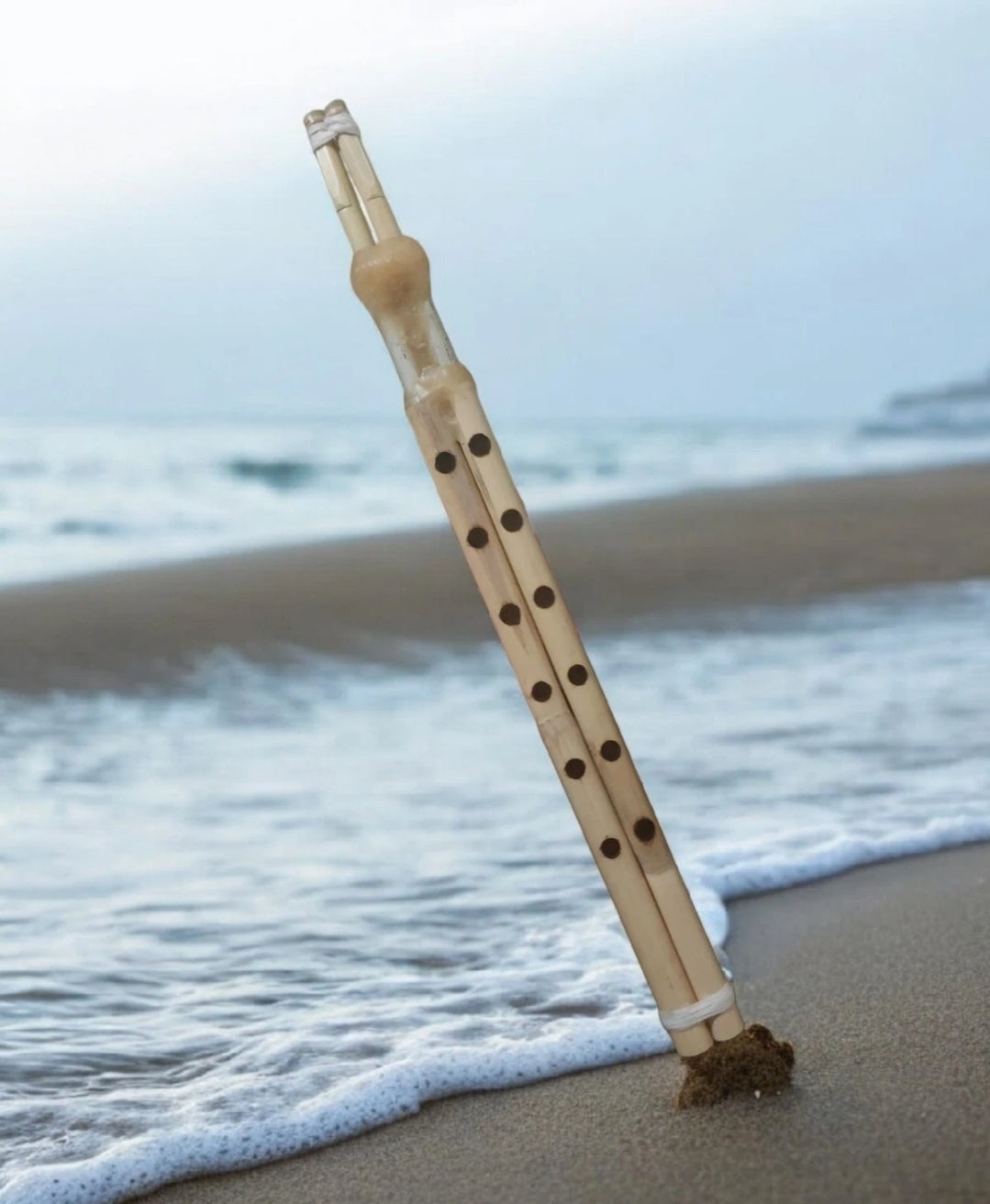 Traditional Bamboo Mijwiz Double Reed Flute Arabic Middle Eastern Folk Instrumen