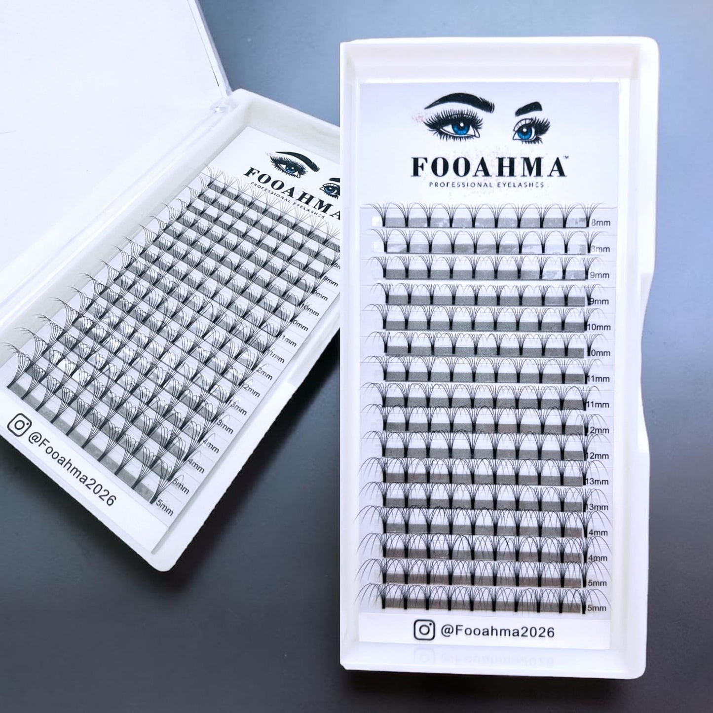 6D Premade Volume Fans Eyelash Extensions D Curl 0.07mm Mixed 8-15mm Russian Volume Lashes Premade Fans Soft Matte Black Professional Eyelash Extension Supplies | 16 Rows